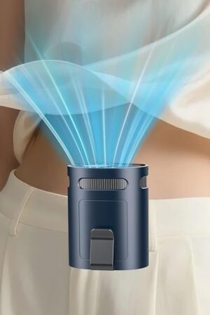 Waist Fan Clip on Cold Air-Mini Lightweight Portable Fan Rechargeable Battery Powered,Small Personal Wearable Shirt Belt Hard Hat Hip Back Body Fans,Cooling Hanging Neck Cooler Ac for Men Women Kids