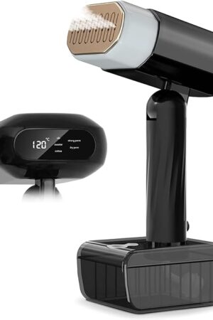 2025 Upgrade Steamer for Clothes, 2 in 1 Iron & Steamer for Quick Wrinkle Removal, 5 Adjustable Grades Temperature with LED Digital Display for Home, Office and Travel Use