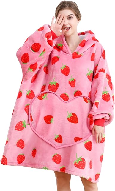 Wearable Blanket is Oversized Fluffy and Comfortable Plush Blanket,Warm Sherpa Sweatshirt,One Size for All