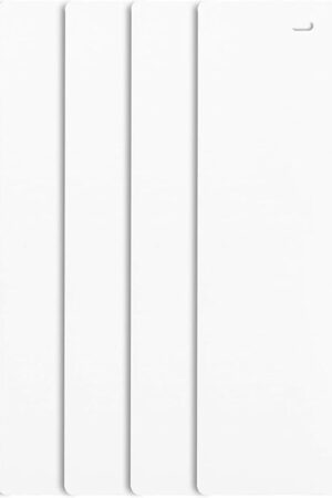 DALIX PVC Veritcal Blind Replacement Slats Curved Smooth White (82.5 Length) (5, White)