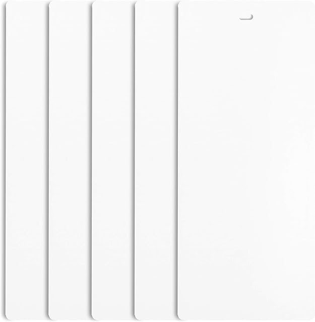 DALIX PVC Veritcal Blind Replacement Slats Curved Smooth White (82.5 Length) (5, White)