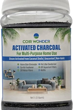 Activated Charcoal Carbon Odor Absorber Eliminator - Cat Litter Box Deodorizer Aquarium Carbon Filter Media Refill