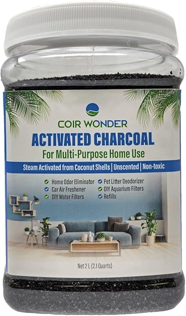 Activated Charcoal Carbon Odor Absorber Eliminator - Cat Litter Box Deodorizer Aquarium Carbon Filter Media Refill