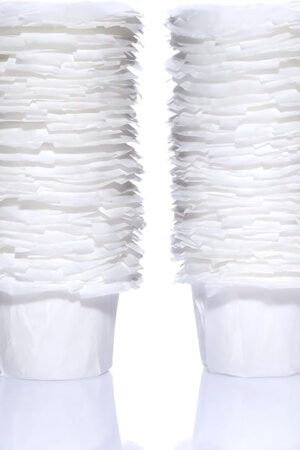 Disposable K Cup Filters, 100 Count Disposable Paper Filters for Keurig Reusable K Cups, White