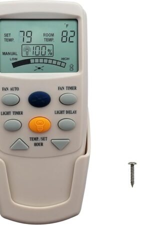 CENMING Replacement Remote for Hampton Bay Thermostatic Ceiling Fan Remote Control FAN-9T L3HFAN-9T,with Fan Timer Key 3-Speed LCD Display Temp 303.9MHz,No Light Dimmer,No Reverse (Remote Only)