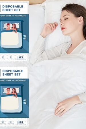 Yutianli Disposable Bed Sheets Bedding Set 4-Piece Double 2 Sets