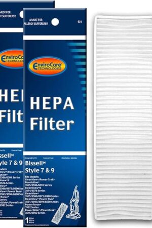 EnviroCare Replacement Post Motor HEPA Vacuum Filter Designed to Fit Bissell Style 7/9/16 2 Filters