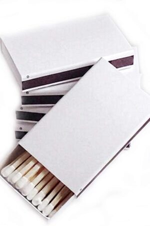 50 Plain White Cover Wooden Matches Box Matches