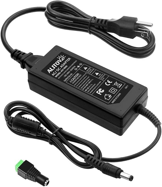 ALITOVE 5V 5A AC to DC Power Supply Adapter Converter 5.5x2.5mm Plug AC 100V~240V Input for WS2812B WS2811 SK6812 LED Pixel Strip Light CCTV Camera Security System