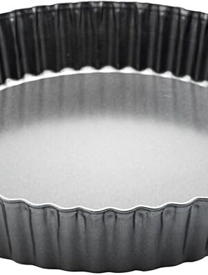 Deep Dish Quiche Pan, 11? x 2? Tall Pie Pan Deep Tart Pan with Removable Bottom, Nonstick Large Fluted Tart Mold Loose Base Round Deep Pizza Pan for Baking Easter Pie