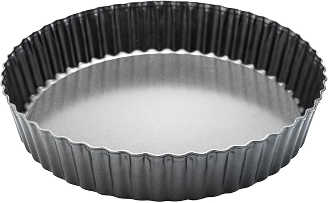 Deep Dish Quiche Pan, 11? x 2? Tall Pie Pan Deep Tart Pan with Removable Bottom, Nonstick Large Fluted Tart Mold Loose Base Round Deep Pizza Pan for Baking Easter Pie