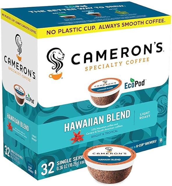 Cameron's Coffee Single Serve Pods, Kona Blend, 32 Count (Pack of 1)