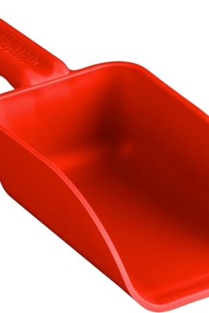 Vikan Remco 63004 Color-Coded Plastic Hand Scoop - BPA-Free Food-Safe Kitchen Utensils, Restaurant and Food Service Supplies, 16 oz, Red