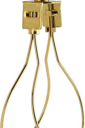 Creative Hobbies® Lamp Shade Light Bulb Clip Adapter Clip on with Shade Attaching Finial Top - Gold