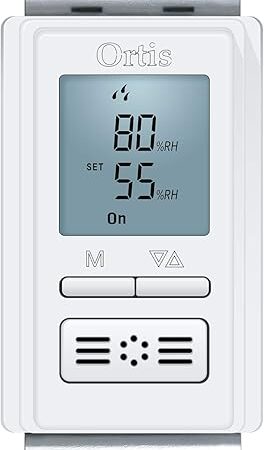 [New Generation] Humidity Sensor Switch, Ortis in-Wall Bathroom Fan Automated Control Switch, Air Moisture Detection, Neutral Wire Required, White, 120V/220V