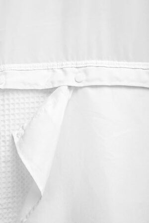 Barossa Design Fabric Snap-in Shower Curtain Liner Replacement, Removable & Washable, Hotel Style, 70x54, White