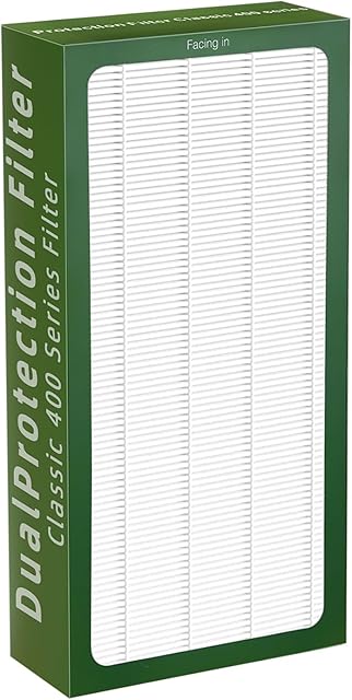 Classic 400 Series DualProtection Filter Replacement Compatible with BLUEAIR Classic 400 Series Air Cleaner Purifi-ers, 480i, 402, 403, 405, 410, 450E, 455EB, Filter with Activated Carbon