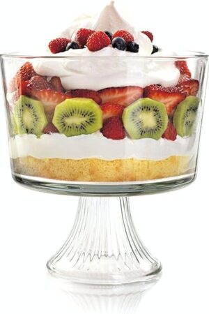 Anchor Hocking Monaco Glass Trifle Bowl, 104 oz