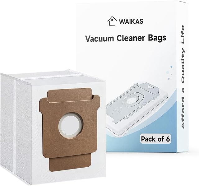 6 Pack 104 Vacuum Bags for iRobot Roomba 104 Combo, Plus 405 (G181), Max 705 Vac, 105 Vac, 105 Combo, Plus 405 (G185), Plus 504 Vac, Plus 505 Combo, Q0520 Robot Vacuum, Disposable Dirt Disposal Bag