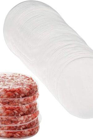 Burger Patty Paper Rounds for 4/4.5 Inch Burger Press, 200pcs 4.5inch Baking Parchment Rounds/Hamburger Patty Paper Sheet for Separating Burger Patty, Cookies and More (5.5/6/7/8/9/10/12in Available)