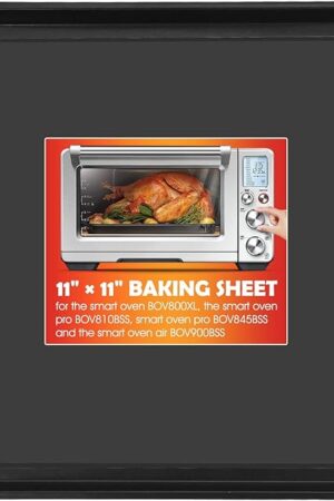 11" × 11" Baking Pan for The Smart Oven BOV800XL, Replacement Breville Toaster Oven Pans Fit Smart Oven Pro BOV810BSS, Smart Oven Pro BOV845BSS and The Smart Oven Air BOV900BSS
