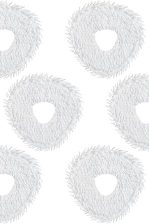 6 Pcs Replacement Mop Pads Compatible with for Narwal Freo, Freo Pro, Freo X Ultra, Z Ultra, Freo Z 10 Robot Vacuum Cleaner, Washable and Reusable Mop Pads White