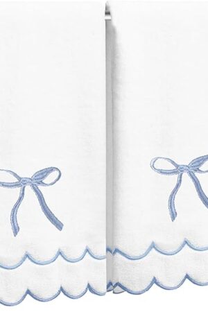 2 Pcs Coquette Bow Hand Towels 15.75 x 27.56 Inch 100% Cotton Bath Hand Towel