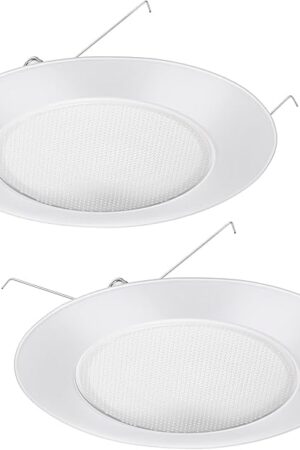 6 Inch Shower Trim Recessed Light Covers White