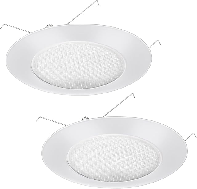 6 Inch Shower Trim Recessed Light Covers White