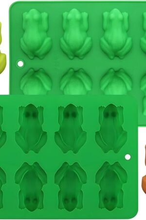 2Pcs Frog Silicone Mold Candy Chocolate Frog, Chocolate Frog Mold Supplies, Frogs Mould Tools Chocolate Frogs, Hot Coco Bomb Molds Supplies Suitable for Making Frog-Shaped Desserts