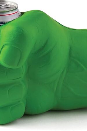 BigMouth Inc Foam Drink Kooler, Soft Sided Beer Cooler, Portable Party Beverage Holder for Soda Cans, Funny Can Cooler - The Green Beast Giant Fist