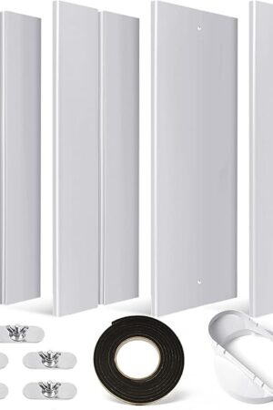 YoleShy Portable Air Conditioner Window Kit with Coupler Adjustable Window Seal for AC Unit, Sliding AC Vent Kit for Exhaust Hose, Universal for Ducting with 5.9 Inches Diameter