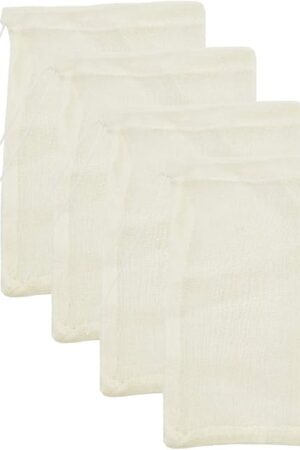 Cheesecloth Bags for Straining,Reusable Cold Brew Coffee Cheese Cloths Strainer,Large Nut Milk Tea Juice Bag,100% Natural Cotton Fine Mesh Filter Bags(X-Small,4 PACK)