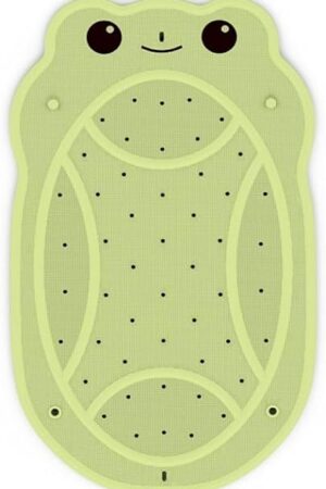 Bath Mat for Tub Non Slip Baby, Kids Bathtub Mat, 30"x18" Bath Mat for Baby, Natural Rubber no Odors, Textured Surface and Strong Suction Cups for Double Anti-Slip, Easy to Clean, Green