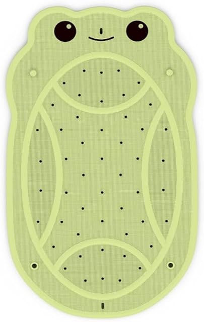 Bath Mat for Tub Non Slip Baby, Kids Bathtub Mat, 30"x18" Bath Mat for Baby, Natural Rubber no Odors, Textured Surface and Strong Suction Cups for Double Anti-Slip, Easy to Clean, Green