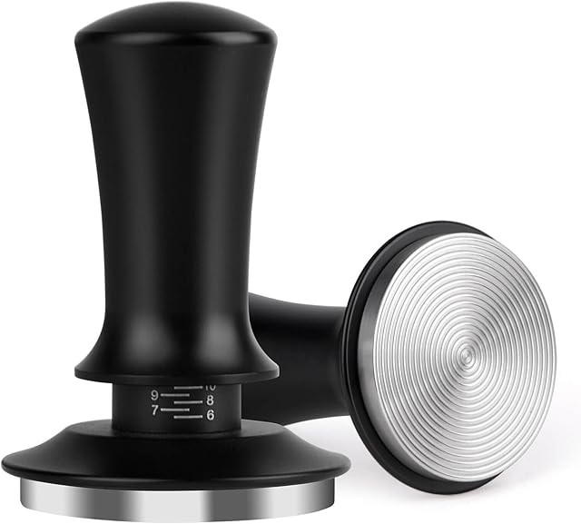 51mm Espresso Tamper, Coffee Tamper for Espresso Machine, Espresso Tamp with Spring Loaded Tamper, Depth-adjustable Espresso Hand Tampers 51mm