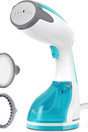 BEAUTURAL Steamer for Clothes, Portable Handheld Garment Fabric Wrinkles Remover, 30-Second Fast Heat-up, Auto-Off, Large Detachable Water Tank