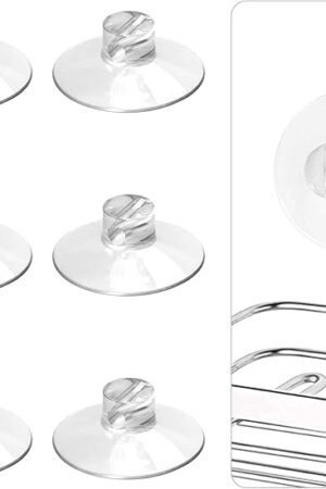 YeeBeny 6Pcs Shower Caddy Connectors Suction Cups for Bathroom, Heavy Strength Large Suction Cups Without Hooks, Replacement Suction Cups Compatible with Zenna Home, Simple Houseware, GeekDigg
