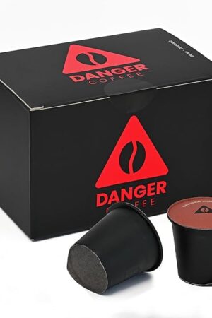 Danger Coffee by Dave Asprey, Remineralized, Mold Free & Lab Tested Compostable Pods | Medium Roast 12 Pods