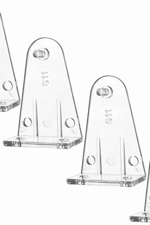Cutelec 4pcs Hold Down Brackets Clear Color Bottom Rail Hold Clips for 2inch High Profile Blinds