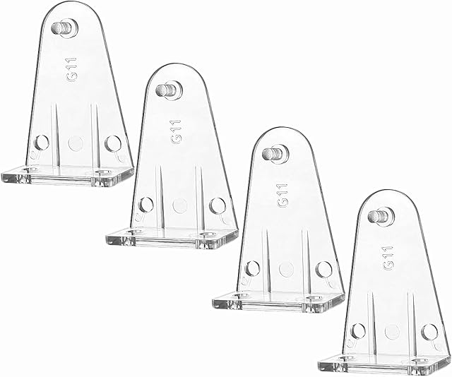 Cutelec 4pcs Hold Down Brackets Clear Color Bottom Rail Hold Clips for 2inch High Profile Blinds