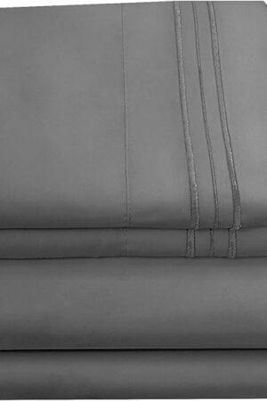 1800 Supreme Collection Queen Size Bed Sheets Sheet Set Queen Gray