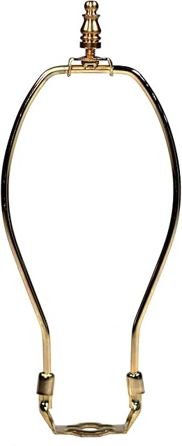 Creative Hobbies 8-Inch Lamp Harp Kit - Gold Finish | Regular Weight Harp, Premium Finial, and Base Set for Table and Floor Lamps