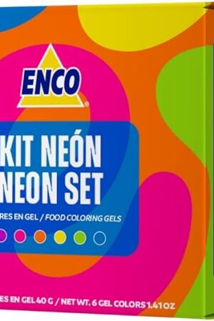 ENCO 6 Neon Food Coloring Gel Set 1.41 oz each (40 g)
