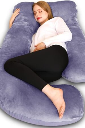 Chilling Home Pregnancy Pillow, U Shaped Full Body Maternity Pillow 58 inch, Pregnant Women Must Haves Pregnancy Pillows for Sleeping with Removable Cover