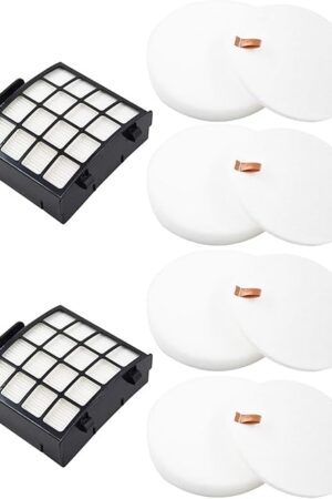 Dttery Filter Replacement for Shark Vertex DuoClean PowerFin Upright Vacuum AZ2000, AZ2000W, AZ2002 Part XFFKAZ2000, XHFAZ2000, 4 Foam, 4 Felt, 2 HEPA Filters