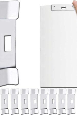 Vertical Blind Repair Vane Savers, Metal Vertical Blind Repair Tabs, Vertical Blind Repair Clips for Vertical Blinds Replacement Slats, White (12)