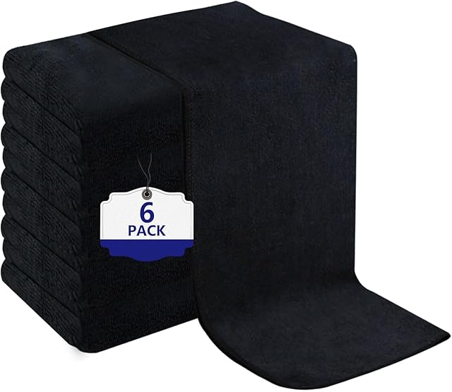 6 Pack Salon Towels Microfiber Hair Towel 27 inch X 16 inch