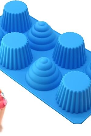 X-Haibei Great Ice Cream Cone Cupcake Soap Pan Bakeware 8-cavity Tray
