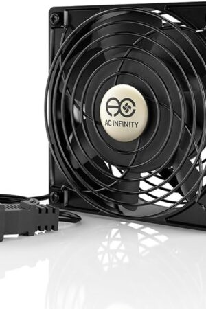 AC Infinity AXIAL 1238, Muffin Fan, 120V AC 120mm x 38mm High Speed, UL-Certified for DIY Cooling Ventilation Exhaust Projects
